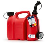 hünersdorff GmbH Doppelkanister 1,5 L, Réservoir Double Profi PE-HD Homologation Nu Accessoire, Noir/Rouge, 3 + 1,5 L, 5 L, Rouge, 14,5 x 30,8 x 25,4 cm 804000