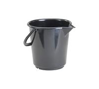 hünersdorff GmbH Seau Industriel 17 L, Rond Avec Bec Verseur Noir, Pe-Hd