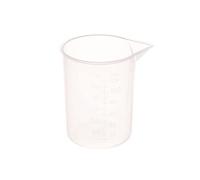 hünersdorff Gobelet doseur 120 ml transparent en PP, graduation 10 ml, bec