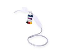 Hünersdorff Pompe d’aspiration avec robinet d'arrêt & tuyau, transparent, fabriqué en Allemagne