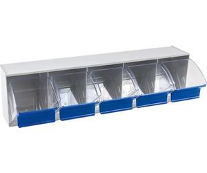 hünersdorff Récipient transparent/boîte de rangement/loquet pour un système de stockage MultiStore optimal dans le principe modulaire en plastique résistant aux chocs (PS), n° 5