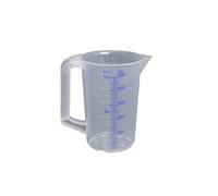 hünersdorff verre doseur 0,5l | polypropylène (PP) | incassable et lavable au lave-vaisselle | avec poignée | transparent avec graduation bleue | mesurer 500 ml | 935000