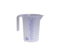 Hünersdorff Verre doseur 1l | polypropylène (PP) | incassable | Compatible Lave-Vaisselle | avec poignée | Transparent avec Graduation Bleue | Mesure 1000ml