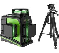 Huepar 3D laser lignes croisées, faisceau vert haute visibilité, autonomie robuste, SET 5