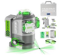 Huepar Pro Niveau Laser Nouveautés 2026 Pivotant Autour d’un Point avec Base Rotative, Niveau Laser Vert 360 autonivelant, Rechargeable, Télécommande Précision ±2 mm Mode Impulsion Usage Professionnel
