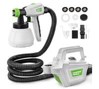 Huepar Tools Pistolet a Peinture, 800W HVLP avec 4 Buses en cuivre et 3 Motifs, 1300 ML Récipient Détachable, Trafic Réglable de 1200ml/min, Trois Tailles de Buse, Facile à Pulvériser et Propre-SG800