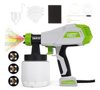 Huepar Tools Pistolet a Peinture, Pistolet Peinture Electrique avec 3 Buses en 3 Modes, Joints pour remplacement, réservoir de 800 ML, pour Meubles, Clôtures, Murs, Cadeau Homme, Fête des Pères, Femme