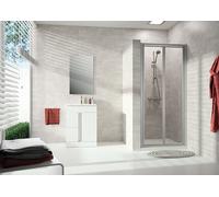 HÜPPE Alpha 2 porte battante, 750x1900mm, entièrement encadrée, A24502087264, Cabines de douche: Couleur du profilé argent mat Verre synthétique Pacific S clair