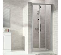 HÜPPE Alpha 2 Porte coulissante, 2 éléments, avec segment fixe, 900x1900mm, entièrement encadrée, A22203087321, Cabines de douche: Couleur du profilé verre argenté mat ESG clair