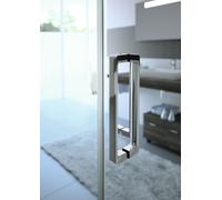 HÜPPE Classics 2 EasyEntry Accès d'angle à 4 angles pour portes coulissantes 2 éléments, largeur:100cm, hauteur:200cm, fixation à gauche & à droite, C25003055375, Cabines de douche: Couleur du profilé