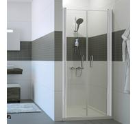 HÃPPE Classics 2 porte battante dans une niche Largeur : 90cm arrêt à gauche et à droite C23702, Cabines de douche: Couleur du profilé verre argenté mat ESG clair - C23702087321
