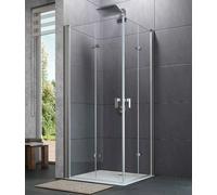 HÜPPE Design pure Porte pliante, pour accès d'angle, pour niche, pour paroi latérale, 8P0811123322, 8P0811