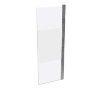HÜPPE Design pure Paroi latérale mobile à 4 angles pour porte basculante, largeur:70cm hauteur:190cm, fixation gauche & droite, 8P7701092373, Cabines de douche: Profil couleur chrome brillant verre ES