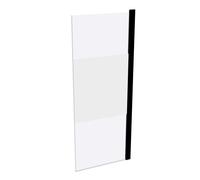 HÜPPE Design pure Paroi latérale mobile à 4 angles pour porte basculante, largeur:80cm hauteur:200cm, fixation gauche & droite, 8P7708123375, Cabines de douche: Couleur du profil Verre Black Edition E