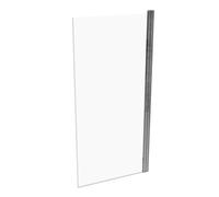 HÜPPE Design pure Paroi latérale mobile à 4 angles pour porte basculante, largeur:90cm hauteur:190cm, fixation gauche & droite, 8P7704092321, Cabines de douche: Profil couleur chrome brillant verre ES