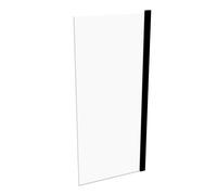 HÜPPE Design pure Paroi latérale mobile à 4 angles pour porte basculante, largeur:90cm hauteur:200cm, fixation gauche & droite, 8P7709123322, Cabines de douche: Couleur du profilé Verre noir Edition E