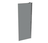 HÜPPE Design pure paroi latérale pour porte basculante Butée gauche et droite pour receveur de douche, 8P1015092301, Cabines de douche: Couleur du profilé argent brillant Verre ESG gris