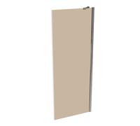 HÜPPE Design pure paroi latérale pour porte battante Largeur : 75cm arrêt à gauche et à droite pour bac à douche, 8P1002092341, Cabines de douche: Couleur du profilé argent brillant Verre ESG bronze