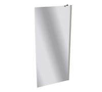 HÜPPE Design pure paroi latérale pour porte battante Largeur : 90cm arrêt à gauche et à droite pour bac à douche, 8P1004087380, Cabines de douche: Profil couleur argent mat verre ESG verre miroir