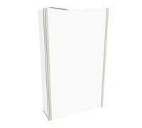 HÜPPE Design pure Paroi latérale, seule, avec segment mobile, fabrication sur mesure, largeur 550-1800mm, hauteur 1400-2000mm, 8P1282182321, Cabines de douche: Couleur du profilé White Edition Verre E