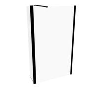 HÜPPE Design pure Paroi latérale, seule, avec segment mobile, fabrication sur mesure, largeur 550-1800mm, hauteur 1400-2000mm, 8P1282123322, Cabines de douche: Couleur du profilé Verre noir Edition ES