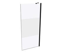 HÜPPE Design pure paroi latérale seule, étrier de stabilisation, ESG 6mm, largeur 900mm, hauteur 2000mm, butée gauche&droite, 8P1102123373, Cabines de douche: Profil couleur Noir Edition verre ESG Pri