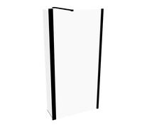 HÜPPE Design pure paroi latérale, simple, avec segment mobile, largeur 1000mm, hauteur 2000mm, butée gauche&droite, 8P1206123321, Cabines de douche: Couleur du profilé Verre noir Edition ESG clair