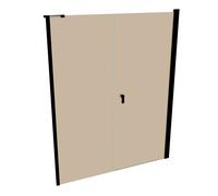 HÜPPE Design pure Porte battante à 4 angles avec partie annexe en niche, fabrication sur mesure, largeur 120,1-160cm hauteur 140-200cm charnières à gauche & à droite, 8P7281123341, Cabines de douche: 