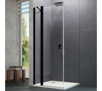 HÜPPE Design pure Porte battante, avec élément fixe, pour accès d'angle, pour paroi latérale, 8P0702123321, 8P0702