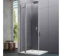HÜPPE Design pure Porte battante, avec élément fixe, pour accès d'angle, pour paroi latérale, 8P0704087321, 8P0704