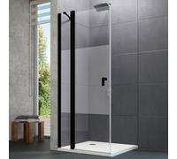 HÜPPE Design pure Porte battante, avec élément fixe, pour accès d'angle, pour paroi latérale, 8P0707123373, 8P0707
