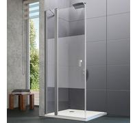 HÜPPE Design pure Porte battante, avec élément fixe, pour accès d'angle, pour paroi latérale, 8P0708087373, 8P0708