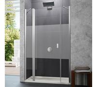 HÜPPE Design pure Porte battante avec section fixe, avec élément annexe, pour niche, 8P7308092375, 8P7308