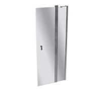 HÜPPE Design pure porte battante avec segments fixes Largeur : 80cm arrêt à gauche et à droite pour bac à douche, 8P0701092380, Cabines de douche: Couleur du profilé argent brillant verre brillant ESG