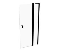 Porte battante carrée pure design HÜPPE, avec segment fixe, largeur : 90 cm