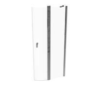 Porte battante pure design HÜPPE avec segments fixes Rayon à 2 vantaux : 50 cm
