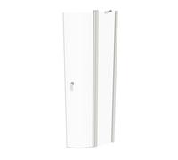 HÜPPE Design pure porte battante avec segments fixes Rayon de 2 vantaux : 55cm largeur : 90cm arrêt à gauche et à droite pour bac à douche, 8P1711182322, Cabines de douche: Couleur du profilé White Ed