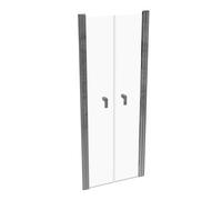 HÜPPE Design pure porte battante pour largeur de paroi latérale : 80cm arrêt à gauche et à droite pour bac à douche, 8P1401092322, Cabines de douche: Couleur du profilé verre brillant argent ESG clair