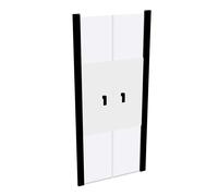 HÜPPE Design pure porte battante pour largeur de paroi latérale : 90cm arrêt à gauche et à droite pour bac à douche, 8P1402123373, Cabines de douche: Profil couleur Noir Edition verre ESG Privatima