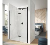 HÜPPE Design pure Porte pivotante, avec élément fixe, pour accès d'angle, pour niche, pour paroi latérale, 8P9103123321, 8P9103
