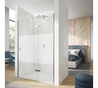 HÜPPE Design pure Porte pivotante, avec élément fixe, pour accès d'angle, pour niche, pour paroi latérale, 8P9115087373, 8P9115