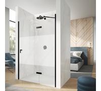 HÜPPE Design pure Porte pivotante, avec élément fixe, pour accès d'angle, pour niche, pour paroi latérale, 8P9111123373, 8P9111