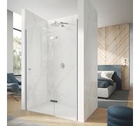 HÜPPE Design pure Porte pivotante, avec élément fixe, pour accès d'angle, pour niche, pour paroi latérale, 8P9101092321, 8P9101