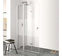 HÜPPE Design pure Porte pliante, avec élément fixe, pour accès d'angle, pour niche, pour paroi latérale, 8P7004092375, 8P7004