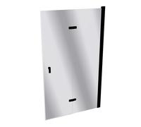 HÜPPE Design pure Porte pliante battante, fixation à droite, fabrication sur mesure, largeur 500-1250mm, hauteur 1400-2000mm, 8P0980123381, Cabines de douche: Couleur du profilé Verre édition noir Ver