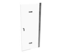 HÜPPE Design pure Porte pliante battante, fixation à droite, largeur 900mm, hauteur 2000mm, montage sur receveur de douche et carrelage, 8P0910092321, Cabines de douche: Couleur du profilé verre brill