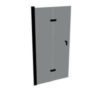 HÜPPE Design pure Porte pliante battante, fixation à gauche, largeur 1000mm, hauteur 1900mm, montage sur receveur de douche et carrelage, 8P0805123368, Cabines de douche: Couleur du profilé Black Edit