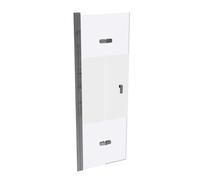 HÜPPE Design pure Porte pliante battante, fixation à gauche, largeur 700mm, hauteur 1900mm, montage sur receveur de douche et carrelage, 8P0801092375, Cabines de douche: Profil en verre argent brillan