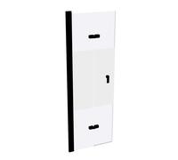 HÜPPE Design pure Porte pliante battante, fixation à gauche, largeur 700mm, hauteur 1900mm, montage sur receveur de douche et carrelage, 8P0801123375, Cabines de douche: Couleur du profil Verre Black 