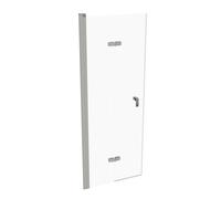 HÜPPE Design pure Porte pliante battante, fixation à gauche, largeur 800mm, hauteur 2000mm, montage sur receveur de douche et carrelage, 8P0809087321, Cabines de douche: Couleur du profilé verre argen